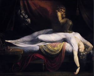 The Nightmare is thought to originate from Sleep Paralysis